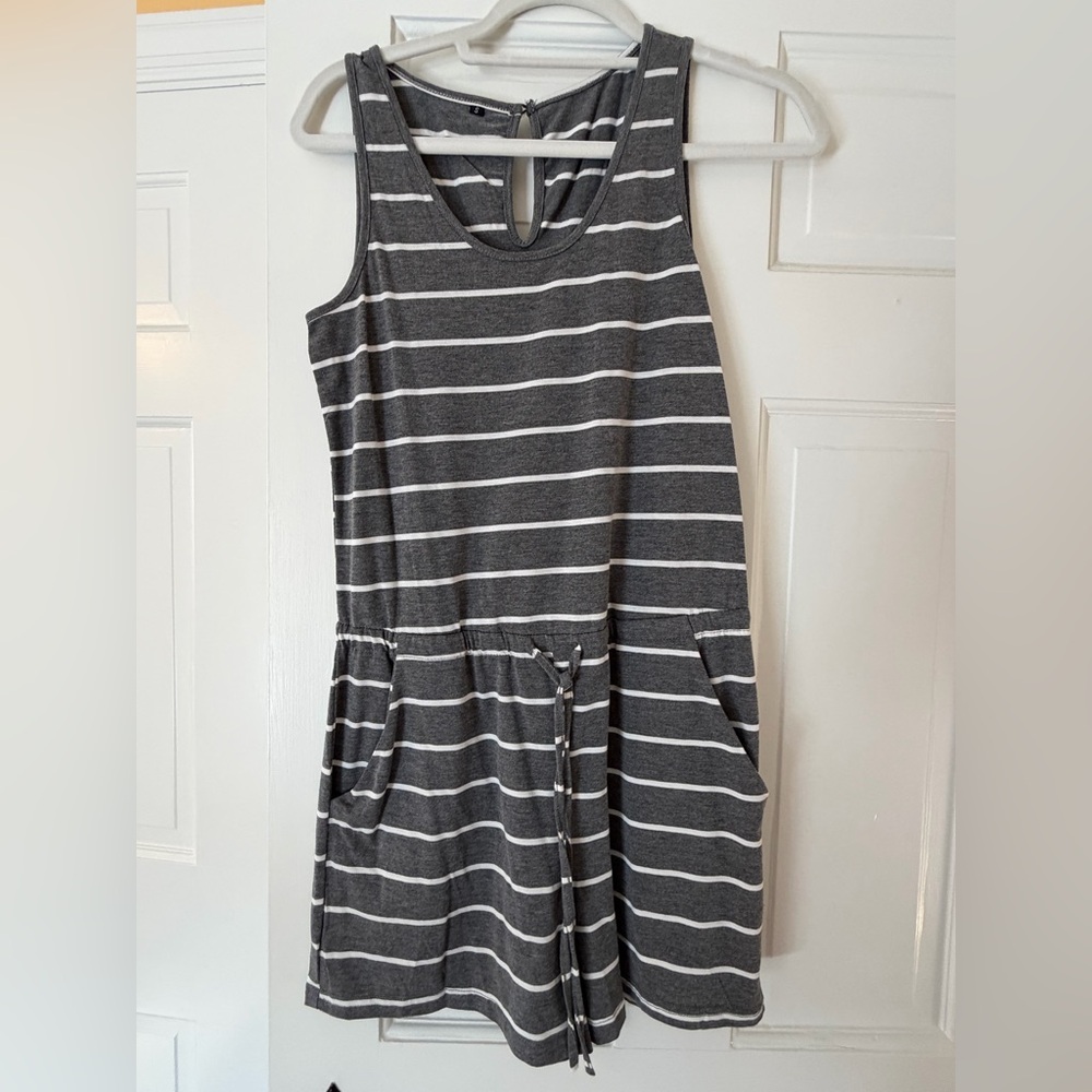 Chic Striped Sleeveless Jumpsuit
